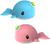 Kids Bath Toy Wind-up Swimming Narwhal Bathtub Floating Water Toy Cute Little Whale Clockwork Fish Bathtub Toy For Toddlers (blue+pink)