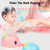 Kids Bath Toy Wind-up Swimming Narwhal Bathtub Floating Water Toy Cute Little Whale Clockwork Fish Bathtub Toy For Toddlers (blue+pink)