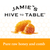 Jamies Hive To Table 100% Raw Honey & Comb, Premium, Pure Honey, 16 Oz Bottle