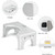 Squat Potty For Adults Foldable, 6.85'height Pooping Squatting Stool-white