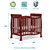 Dream On Me Piper 4-in-1 Convertible Mini Crib, Cherry
