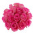 Arabella Bouquets Farm Direct Bouquet Of 18 Fresh Cut Hot Pink Roses With Free Elegant Hand-blown Vase