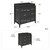 Home Square 2-piece Set With Metal Crib & 3-drawer Changing Table In Gold/black