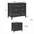 Home Square 2-piece Set With Metal Crib & 3-drawer Changing Table In Gold/black