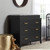 Home Square 2-piece Set With Metal Crib & 3-drawer Changing Table In Gold/black