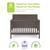 Delta Children Cambridge Mix And Match 4-in-1 Convertible Crib, Greenguard Gold Certified, Rustic Grey