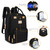 Ipow Diaper Bag Backpack, Multifunction Travel Back Pack Maternity Baby Changing Bags Nappy Bag, Large Capacity,waterproof With Insulated Pockets Stroller Straps,black