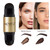 Elaimei Eyebrow Stamp Eyebrow Stencil Shaping Kit One Step Natural Brow Powder,medium Brown+dark Brown