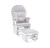 Suite Bebe Monti Storage Glider And Ottoman, White Finish With Woven Gray Cushions