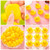 Biosa 10pcs/set Mini Pvc Yellow Duck Toys Souding Duckie Toys Baby Bath Water Toy