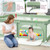 Infans Baby Playpen Extra-large Safety Baby Fence W/ Ocean Balls & Rings Green