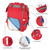 Lequeen Waterproof Large Capacity Zipper Insulated Pockets Stylish Backpack Diaper Bag, Red