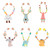 Heroneo Hanging Baby Wooden Toys For Play Gym Activity Set Wooden Toys Hanging For Play Gym Toys With Crochet Toys Shower Gifts