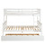 Maboto Twin Over Full Bunk With Trundle, Solid Pine Wood Trundle Bed Frame With Safety Rail And Ladder, Kids/teens/adults Bedroom, Guest Room Furniture, Can Be Converted Into 2 Beds,white