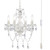 Lalula Plug In White Chandelier Mini Crystal Chandelier 4-light Bedroom Chandelier