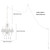 Lalula Plug In White Chandelier Mini Crystal Chandelier 4-light Bedroom Chandelier