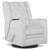 Evolur Linda Swivel Recliner Glider With Massager / Swivel Glider / Reclining Chair / Easy Assembly Glider Chair / Massager Chair In Gray