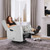 Evolur Linda Swivel Recliner Glider With Massager / Swivel Glider / Reclining Chair / Easy Assembly Glider Chair / Massager Chair In Gray