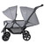 Foldable Double Baby Stroller Lightweight Front & Back Seats Pushchair Gray