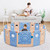 Babyjoy 18-panel Foldable Baby Playpen Kids Activity Center W/ Lockable Door