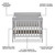 Dream On Me Aden Full Panel Convertible 4-in-1 Mini Crib In Pebble Gray