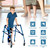 Small Aluminum Walker Folding Adjustable Walker With Wheel For Seniors & Children