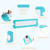 Babyjoy 59'' Breathable Safety Bed Rail Guard Toddlers Kids Baby Swing Down Bedrail Blue