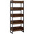 Morty 64" Metal And Wood 5 Shelf Bookcase In Dark Walnut
