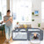 Baby Playpen Extra Large Playyard For Toddler - Reliable Activity Center For Infant, Sturdy Safety Playpen, Gray, 78.7x70.1x26in
