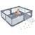 Baby Playpen Extra Large Playyard For Toddler - Reliable Activity Center For Infant, Sturdy Safety Playpen, Gray, 78.7x70.1x26in