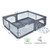 Baby Playpen Extra Large Playyard For Toddler - Reliable Activity Center For Infant, Sturdy Safety Playpen, Gray, 78.7x70.1x26in