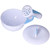 Baby Food Masher, Arc-shaped Grinding Rod Non-slip Handle Safe Hygienic Mash Serve Bowl With Bowl Lid For Vegetable Puree Blue