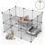Lowestbest Pet Playpen, Small Animal Cage, Indoor Portable Metal Wire Yard Fence
