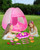 Tecboss Baby Play House, 17 Pcs Kids Camping Pop Up Play Tent With Led Music Kitchen Set - The Best Christmas Gifts Toys Play Tent Set For 3 4 5 Year Old Girls Toddler Indoor/outdoor