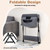 Babyjoy Baby Diper Changing Table W/ Storage Bag & Open Storage Shelf & Wheels Grey