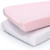 The Peanutshell Changing Pad Cover For Baby Girls, 2 Pack Set, Minky Dot, Pink And White