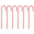 Christmas Candy Canes Set Of 6 Twisted Xmasindoor Outdoor Garden Yard Decor