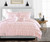 Oversized Palatial King Comforter Multi Ruffle Blush 300 Gsm Plush Siliconized Microfiber Fill Duvet Insert With 1000 Thread Count Egyptian Cotton Shell Fluffy With Piping & Pillowcases
