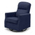 Delta Children Clair Slim Nursery Glider Swivel Rocker Chair, Navy