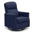 Delta Children Clair Slim Nursery Glider Swivel Rocker Chair, Navy