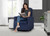 Delta Children Clair Slim Nursery Glider Swivel Rocker Chair, Navy