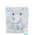 Hudson Baby Infant Boy Cotton Rich Animal Face Hooded Towel, White Dots Gray Elephant, One Size