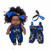 Tangnade Black African Black Baby Cute Curly Black 8-inch Vinyl Baby Toy Wet Bag For Breast Pump Parts D