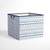 Bacati - Tribal Noah Mint/navy Cotton Percale Fabric Covered Collapsible Storage Tote, Large Box For All Ages, 14 X 14 X 10 Inches