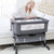 3 In 1 Baby Bassinets, Yadala Bedside Sleeper For Baby, Baby Cradle With Storage Basket, Easy To Assemble Bassinet For Newborn/infant, Adjustable Bedside Crib, Safe Portable Baby Bed, Gray