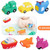 Ousitaid 6 Packs Water Baby Bath Toys Bathtub Squirter Toy, Kids Floating Water Spray Toy Fun Bathtime With Boat, Plice Car,fire Truck And Plane, Plastic Toy For Boys And Girls