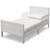 Delta Children Epic Wood Toddler Bed With Attached Guardrails, Bianca White