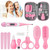 8 In 1 Baby Grooming Kit, Portable Baby Safety Care Set With Hair Brush Comb Nail Clipper Nasal Aspirator Etc Pink