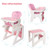 Sejoy 3 In 1 Baby High Chair Convertible Play Table Seat Booster Toddler Feeding Tray