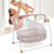 Anqidi Infant Cradle, Electric 5 Speed Baby Music Sleeping Basket Auto Rocking Crib Swing Chair Timer W/remote Control (khaki)